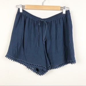 Rebecca Taylor Drawstring Navy Women's Shorts